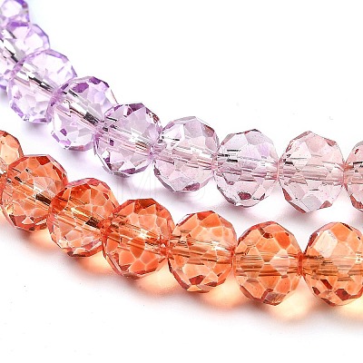 Transparent Painted Glass Beads Strands DGLA-A034-T8mm-A12-1