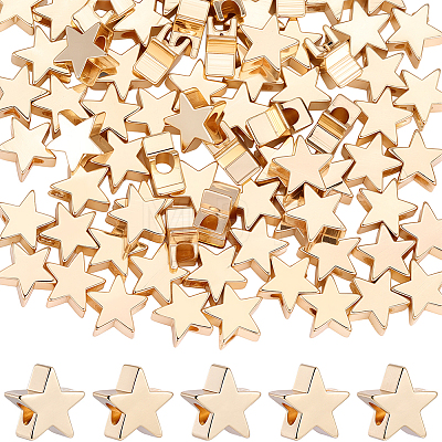 100Pcs Brass Beads KK-BBC0029-16-1