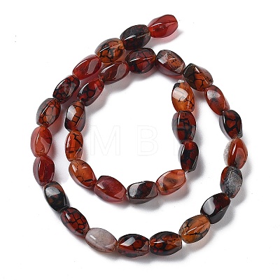 Natural Dragon Veins Agate Beads Strands G-G172-01P-1