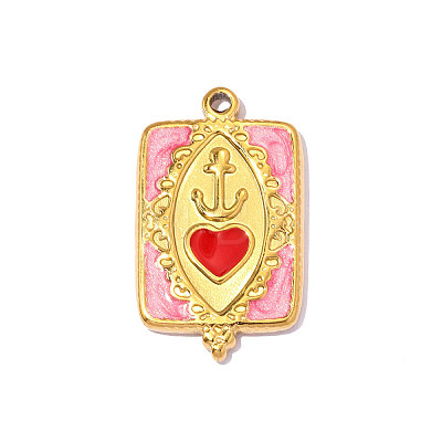 304 Stainless Steel Enamel Pendants STAS-OY013-85G-1