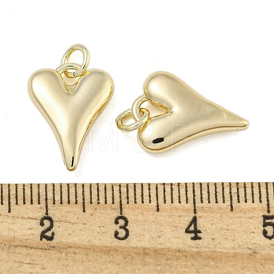 Heart Brass Pendants KK-N254-94G-02-1