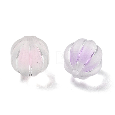 Frosted Transparent Acrylic Beads OACR-A032-15B-1