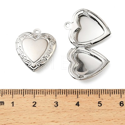 Heart Brass Locket Pendants KK-A276-13P-1
