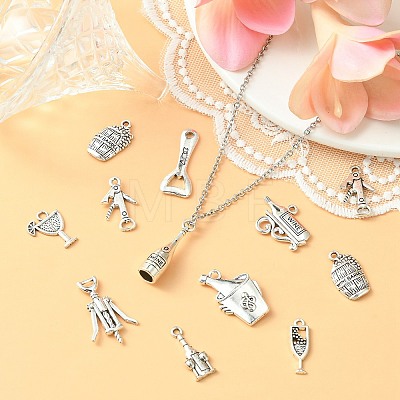 100pcs 10 Style Tibetan Style Alloy Pendants TIBEP-CJ0001-27-1