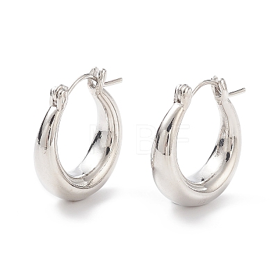 Brass Thick Hoop Earrings for Women EJEW-I270-02P-1