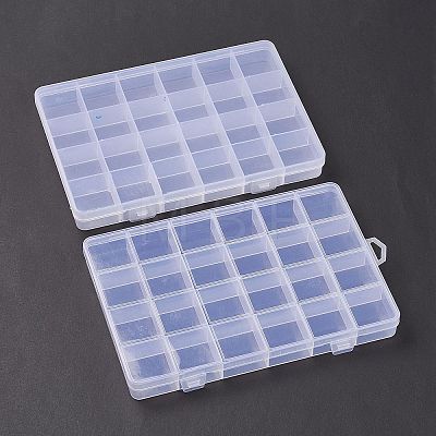 (Defective Closeout Sale: Scratch Mark) Plastic Bead Storage Containers CON-XCP0007-17-1