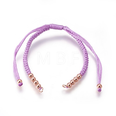 Nylon Cord Braided Bead Bracelets Making BJEW-F360-FRG10-1