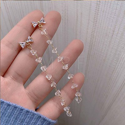 Imitation Pearl Tassel Earrings RQ6220-8-1