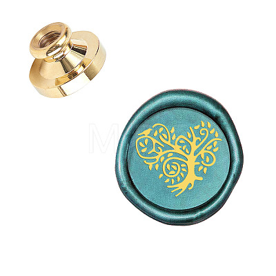 Wax Seal Brass Stamp Head AJEW-WH0130-798-1