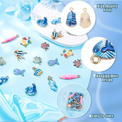 24Pcs 12 Styles Alloy Pendants FIND-TA0010-87-1