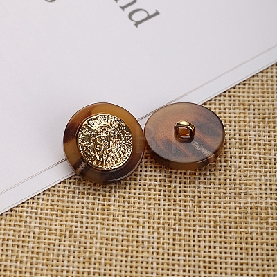 1-Hole Resin Shank Buttons SENE-PW0013-09B-02-1