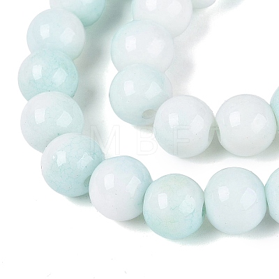 Opaque Ombre Effect Dyed Glass Beads Strands GLAA-Q106-04A-07-1