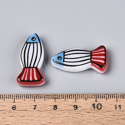 Printed Opaque Resin Beads RESI-N043-22B-1