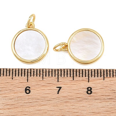 Brass with White Shell Pendants CU-CBA9482-04G-02-1