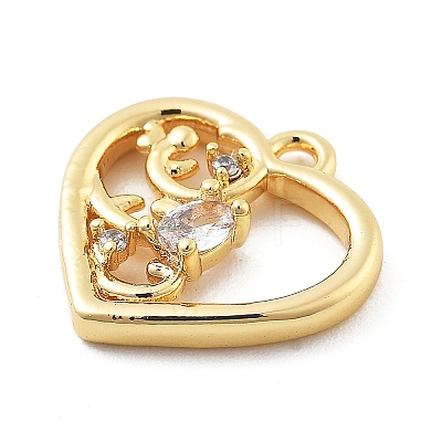 Brass Micro Pave Cubic Zirconia Pendants KK-H511-01G-04-1