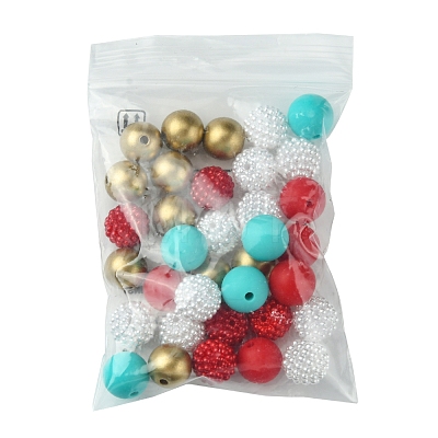 DIY Round Silicone & Acrylic & Berry Beads Making Findings Kits DIY-FS0006-26C-1