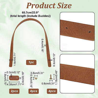 Imitation Leather Bag Handles FIND-WH0137-42-1