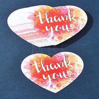 Coated Paper Thank You Greeting Card DIY-FS0007-76D-1