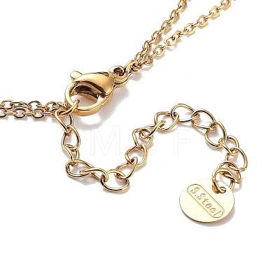 Golden 304 Stainless Steel Cable Chains Double Layer Necklace NJEW-Z027-01A-1