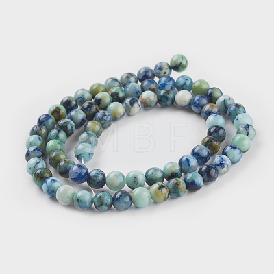 Natural Chrysocolla Beads Strands G-P358-06-6mm-1