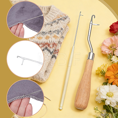 24Pcs Wood Knitting Needles TOOL-WA0001-05-1