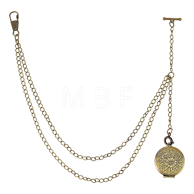 Brass Empty Bead Cage Pendant Decorations HJEW-PH02538-1