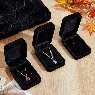 30Pcs Rectangle Velvet Big Pendant Display Boxes CON-GO0001-22-1