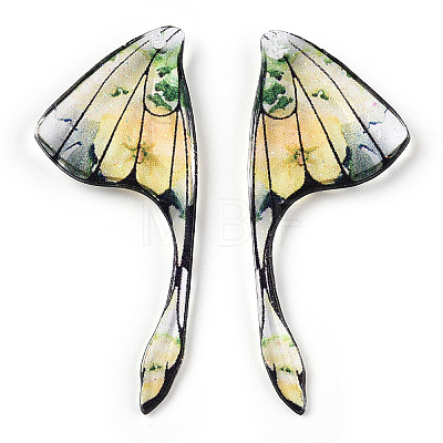 Epoxy Resin Wing Pendants RESI-TAC0021-96J-1