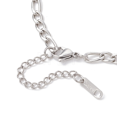 4.5MM 304 Stainless Steel Figaro Chain Necklace Making AJEW-JB01443-1