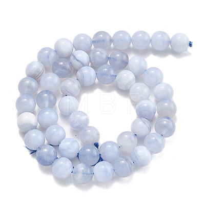 Natural Blue Lace Agate Beads Strands G-F222-30-8mm-02-1