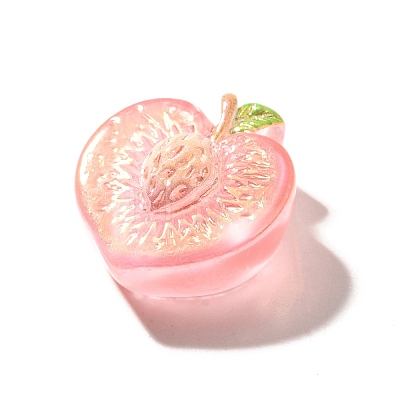 Electroplate UV Plating Opaque Fruit Resin Cabochons CRES-U004-03E-1
