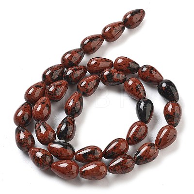 Natural Mahogany Obsidian  Beads Strands G-B106-A17-02-1