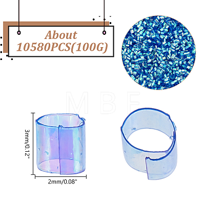 100G Plastic Tube Beads KY-HY0001-15B-1