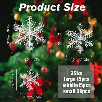 20 Bag 3 Style Christmas Plastic Pendant Decoration AJEW-FH0003-78-1