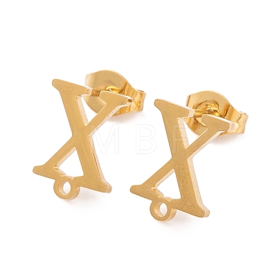 Ion Plating(IP) 304 Stainless Steel Stud Earrings FIND-Q103-01X-G-1