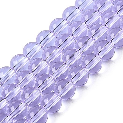 Transparent Glass Beads Strands GLAA-T032-T6mm-01-1