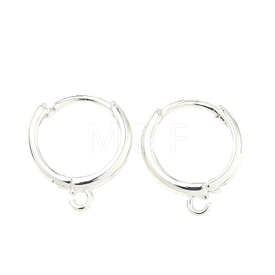 Brass Hoop Earring Findings KK-G557-11S-1