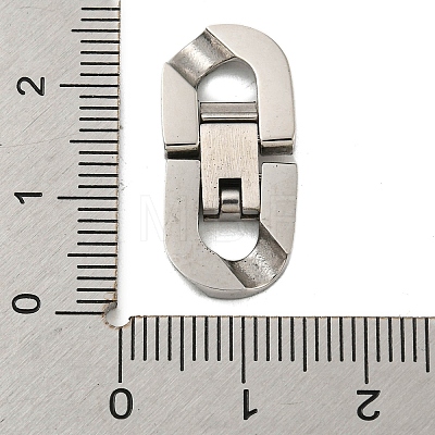 Non-Tarnish 304 Stainless Steel Fold Over Clasps STAS-B029-05C-1-1