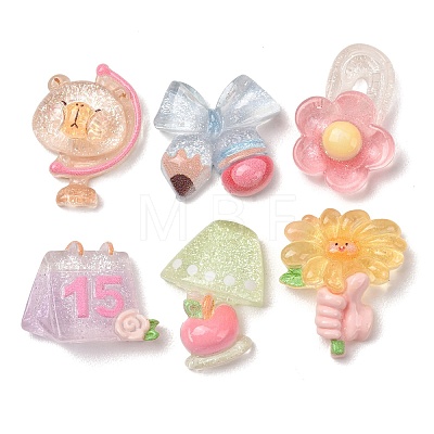School Stationery Theme Transparent Resin Cabochons RE-CBA19F6-03-1
