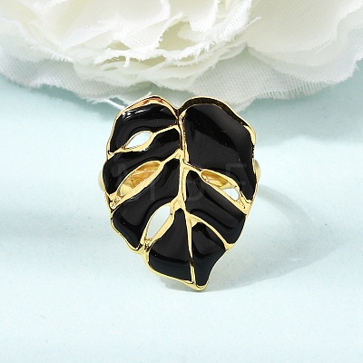 304 Stainless Steel Enamel Cuff Open Rings SA-CBA369F-02G-02-1