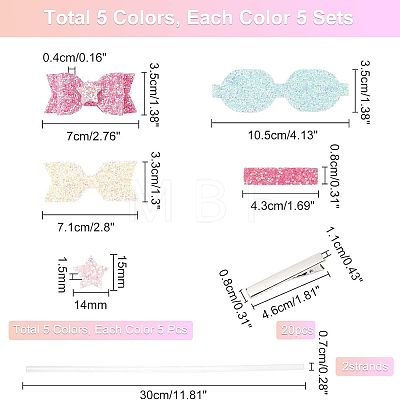   DIY Hair Bow Bowknot Hair Accessories AJEW-PH0002-51-1