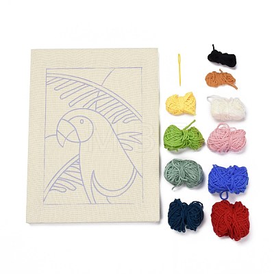 Parrot Punch Embroidery Supplies Kit DIY-H155-07-1
