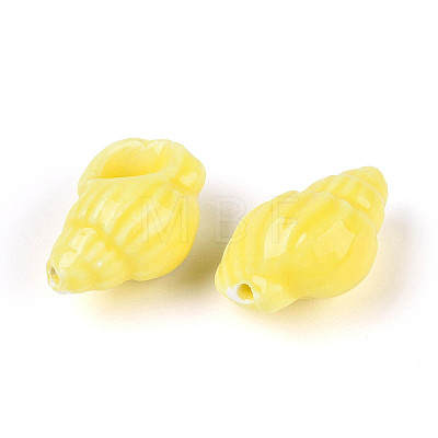 Handmade Printed Porcelain Beads PORC-T133-01D-01-1