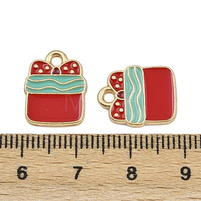 Christmas Themes Alloy Enamel Pendants ENAM-Z023-01G-04-1