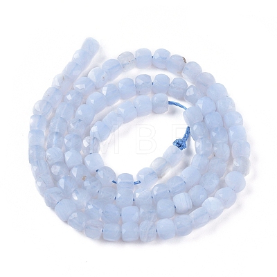 Natural Blue Lace Agate Beads Strands G-L537-025-1