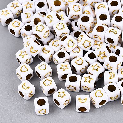 Opaque Acrylic Beads SACR-Q001-09A-1