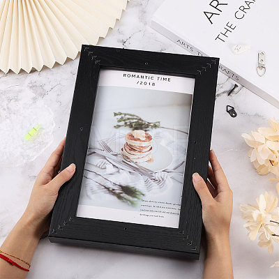 Resin Oil Painting Storage Box Kids Flip Cover Photo Frame AJEW-WH0248-393-1