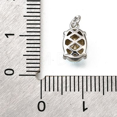 Brass Glass Charms KK-V011-33P-1