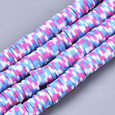 Handmade Polymer Clay Beads Strands CLAY-R091-8mm-01-1