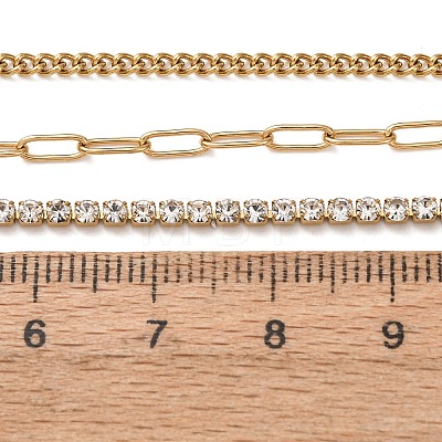 Unisex 304 Stainless Steel 3 Layer Necklaces for Women Men NJEW-P357-02G-1